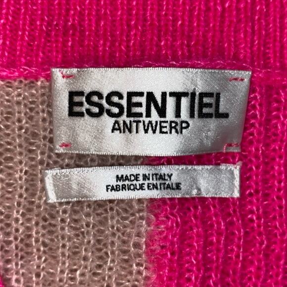 ESSENTIEL Antwerp $355 Vivar Colorblock V Neck Sweater Made In Italy XS US2 NWOT - Picture 3 of 14